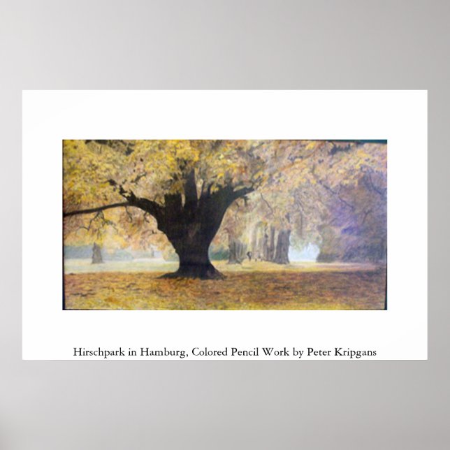 Hirschpark in Hamburg Poster (Front)