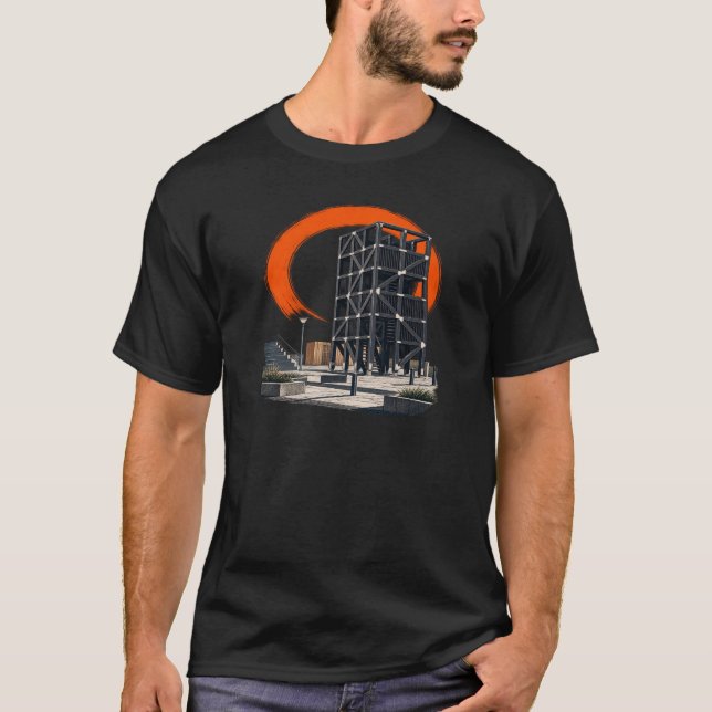 Hirtshals Black Tower – Denmark T-Shirt (Front)