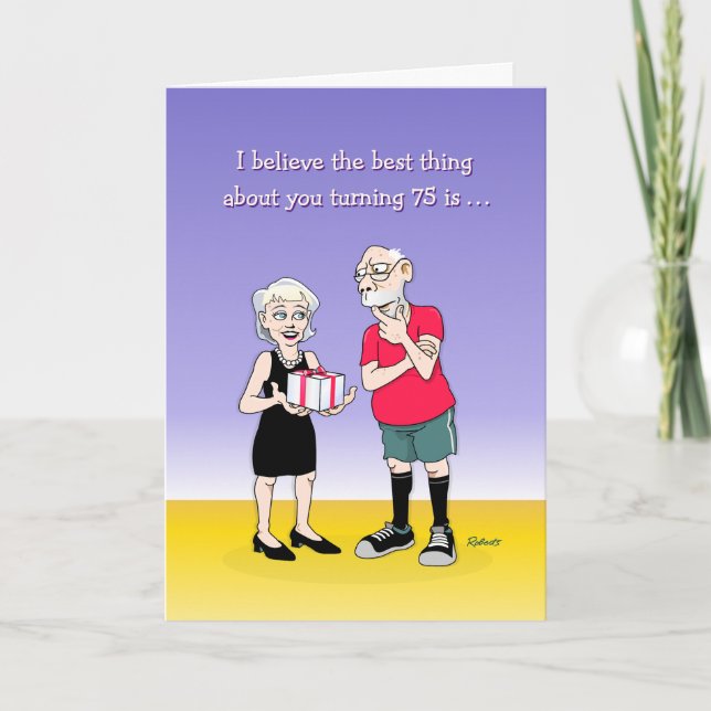 His 75th Birthday Card (Front)