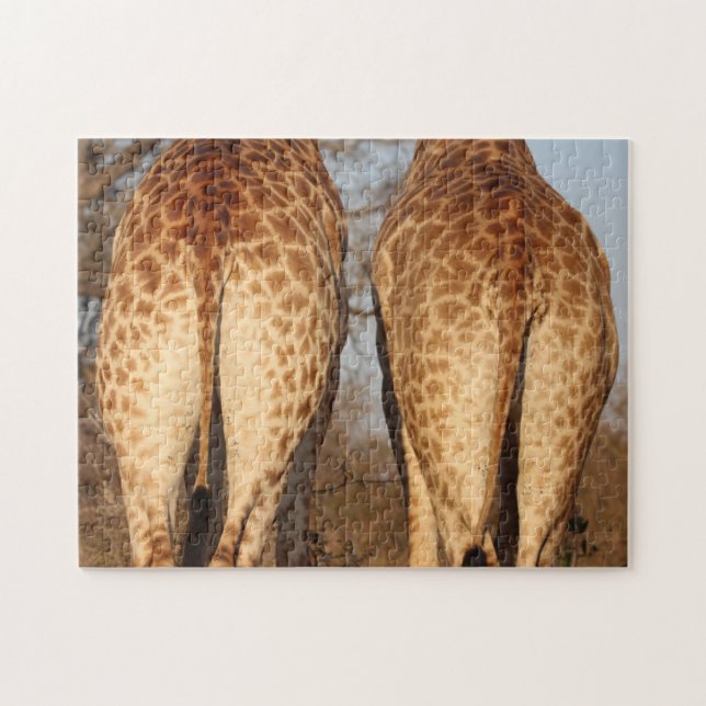 His and Her Giraffe Butts Photo Jigsaw Puzzle (Horizontal)