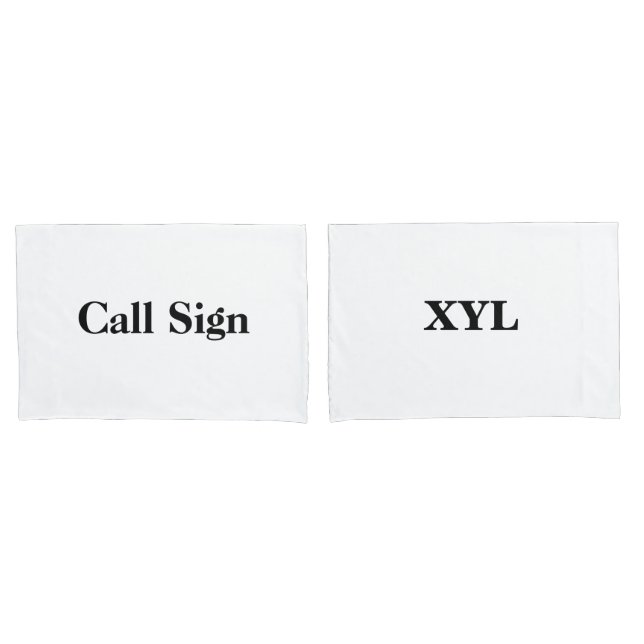 His and Her Ham Radio Pillow Cases (Front-Set)