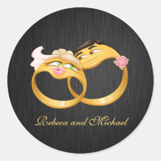 His and Her Wedding Rings Stickers