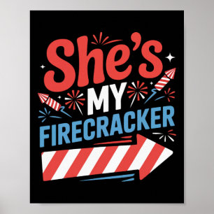 His And Hers 4th Of July Couples Shirts She's My F Poster