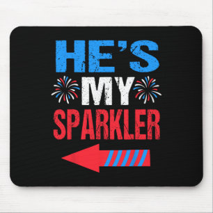 His And Hers 4th Of July Shirts Couples He's My Sp Mouse Pad