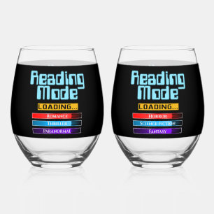 His And Hers Custom Genre Reading Mode Stemless Wine Glass