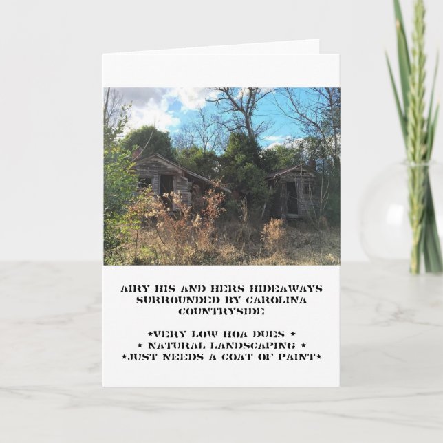 his and hers fixer-uppers greeting card (Front)