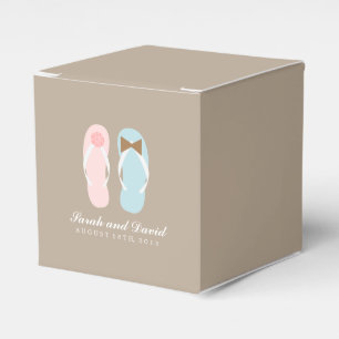 His and Hers Flip Flops Beach Wedding Favour Box