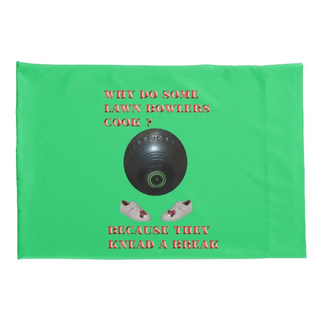 His And Hers Funny Lawn Bowls, Pillow Cases (Back-Right)