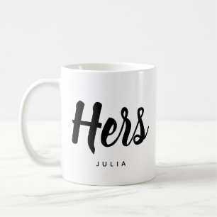 His and Hers (Hers) with Name Personalised Mug