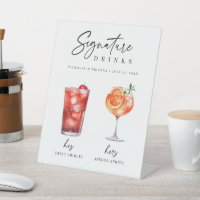 His and Hers Signature Cocktail Drink Bar