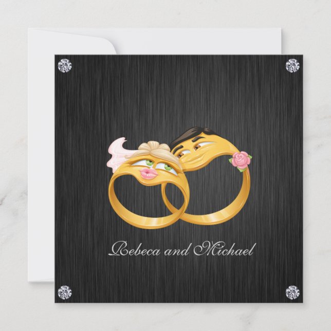 His and Hers Wedding Rings Invites (Front)