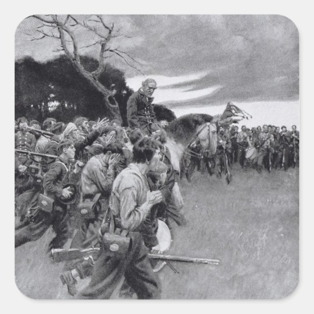 His army broke up weeping and sobbing' square sticker (Front)