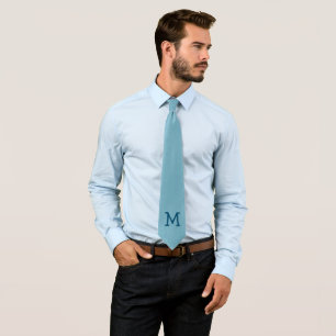 "His Custom Monogram'" on a Beautiful Blue Tie