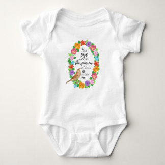 His Eye is on the Sparrow Christian Baby Bodysuit 