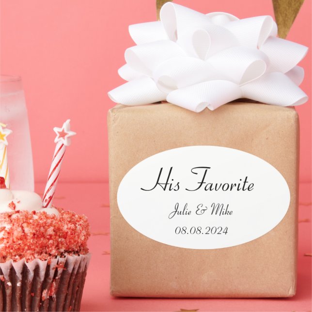 HIS FAVORITE wedding favor sticker (Party)