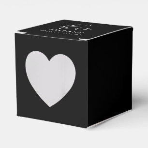 His Favourite Custom Elegant Monochrome Wedding  Favour Box