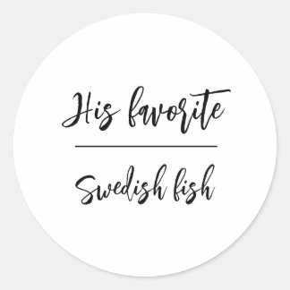 His Favourite Groom Candy Favour Wedding Stickers