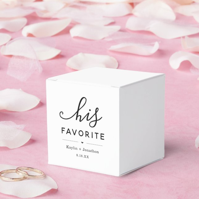 "His Favourite" Wedding Bridal Shower Engagement Favour Box (Wedding)