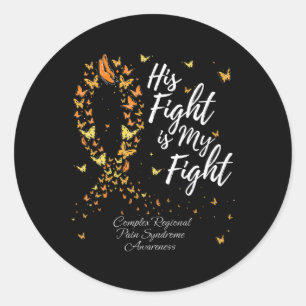 His Fight Crps Complex Regional Pain Syndrome Awar Classic Round Sticker