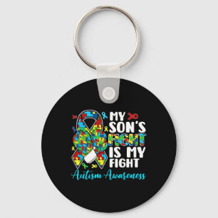 His Fight Is My Fight Autism Awareness And Support Key Ring