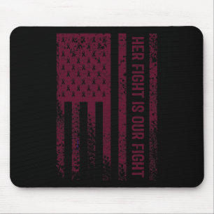 His Fight Is My Fight Brain Aneurysm Awareness Fig Mouse Pad