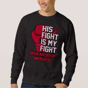 His Fight Is My Fight Brain Aneurysm Awareness Mon Sweatshirt