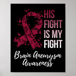 His Fight Is My Fight Brain Aneurysm Awareness Poster