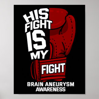 His Fight Is My Fight Brain Aneurysm Awareness Sup Poster