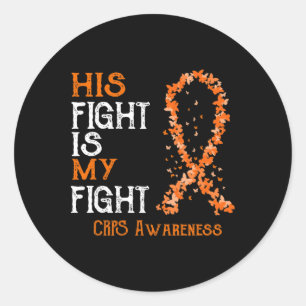 His Fight Is My Fight Crps Awareness 1 Classic Round Sticker