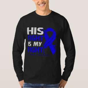 His Fight Is My Fight DIABETES AWARENESS Feather T-Shirt