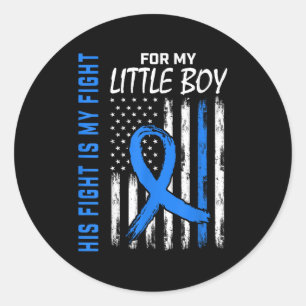 His Fight Is My Fight Diabetes Awareness Shirt Lit Classic Round Sticker
