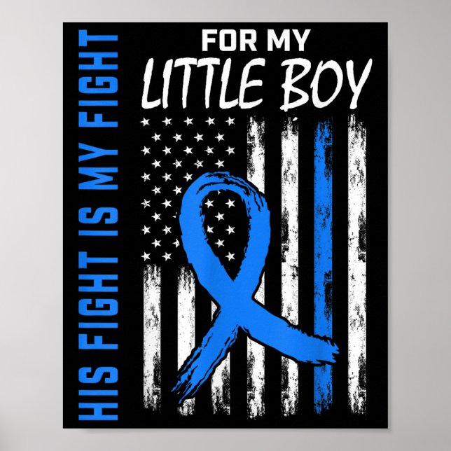 His Fight Is My Fight Diabetes Awareness Shirt Lit Poster (Front)