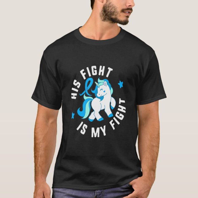 His Fight Is My Fight Diabetes T1 Awareness Cute U T-Shirt (Front)
