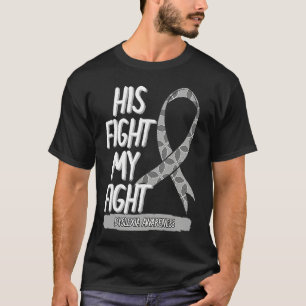 His Fight Is My Fight Dyslexia Silver Visually Imp T-Shirt