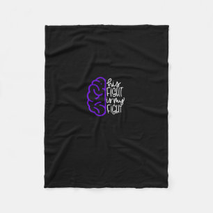 His Fight Is My Fight Epilepsy Awareness Seizure Fleece Blanket
