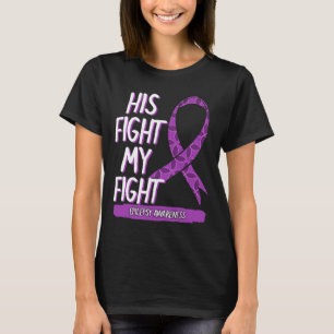 His Fight Is My Fight Epilepsy Seizure Purple Ribb T-Shirt