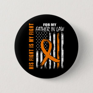His Fight Is My Fight Grandpa Leukaemia Awareness  6 Cm Round Badge