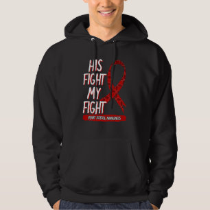His Fight Is My Fight Heart Disease Coronary Arter Hoodie