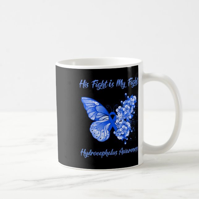 His Fight Is My Fight Hydrocephalus Awareness  Coffee Mug (Right)