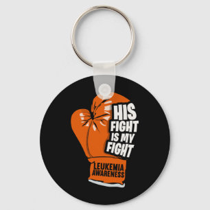 His Fight Is My Fight Leukaemia Awareness 3 Key Ring