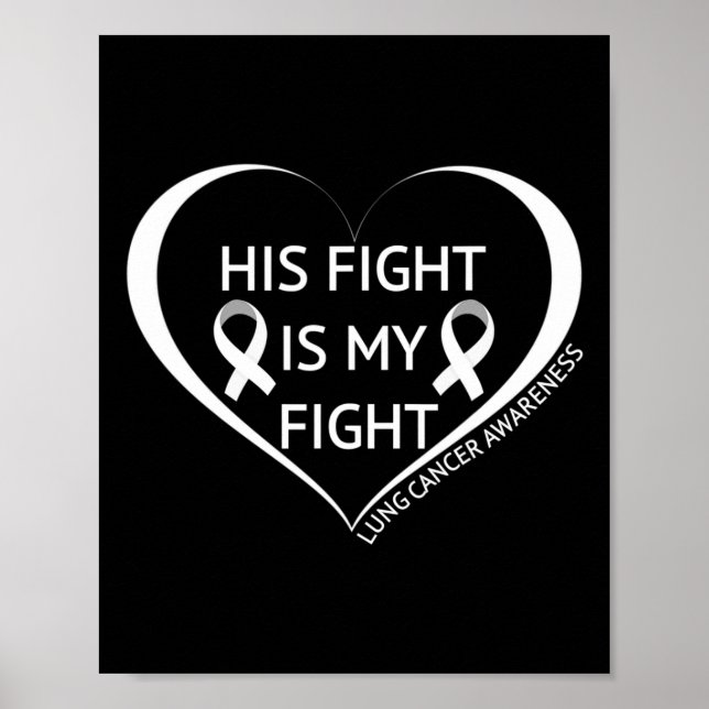 His Fight Is My Fight Lung Cancer Awareness Month  Poster (Front)