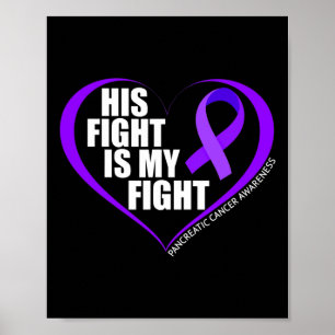 His Fight Is My Fight Pancreatic Cancer Awareness Poster