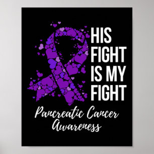 His Fight Is My Fight Pancreatic Cancer Awareness Poster