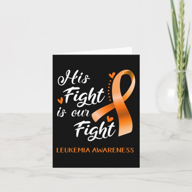 His Fight is Our Fight Leukaemia Awareness Support Card (Front)