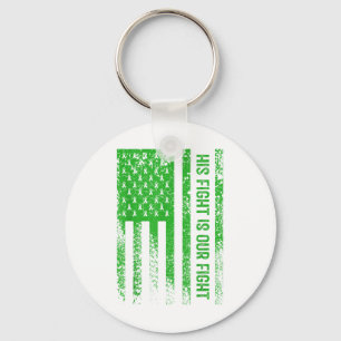 His Fight Is Our Fight Mental Health Awareness Key Ring