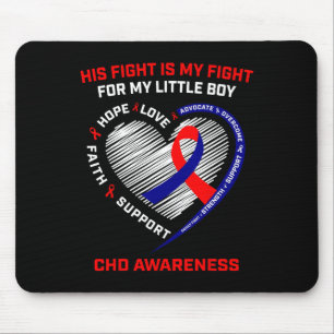 His Fight Little Boy Son Chd Awareness Heart Disea Mouse Pad