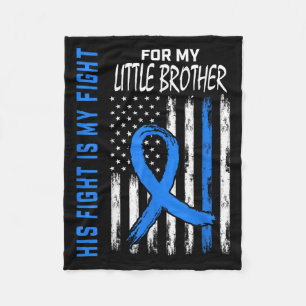 His Fight My Fight Diabetes Awareness Shirt Little Fleece Blanket