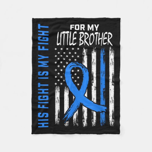 His Fight My Fight Diabetes Awareness Shirt Little Fleece Blanket (Front)