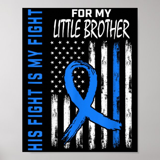 His Fight My Fight Diabetes Awareness Shirt Little Poster (Front)