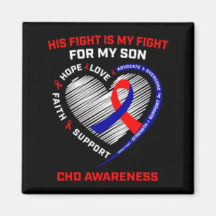 His Fight Son Chd Awareness Heart Disease Graphic Magnet